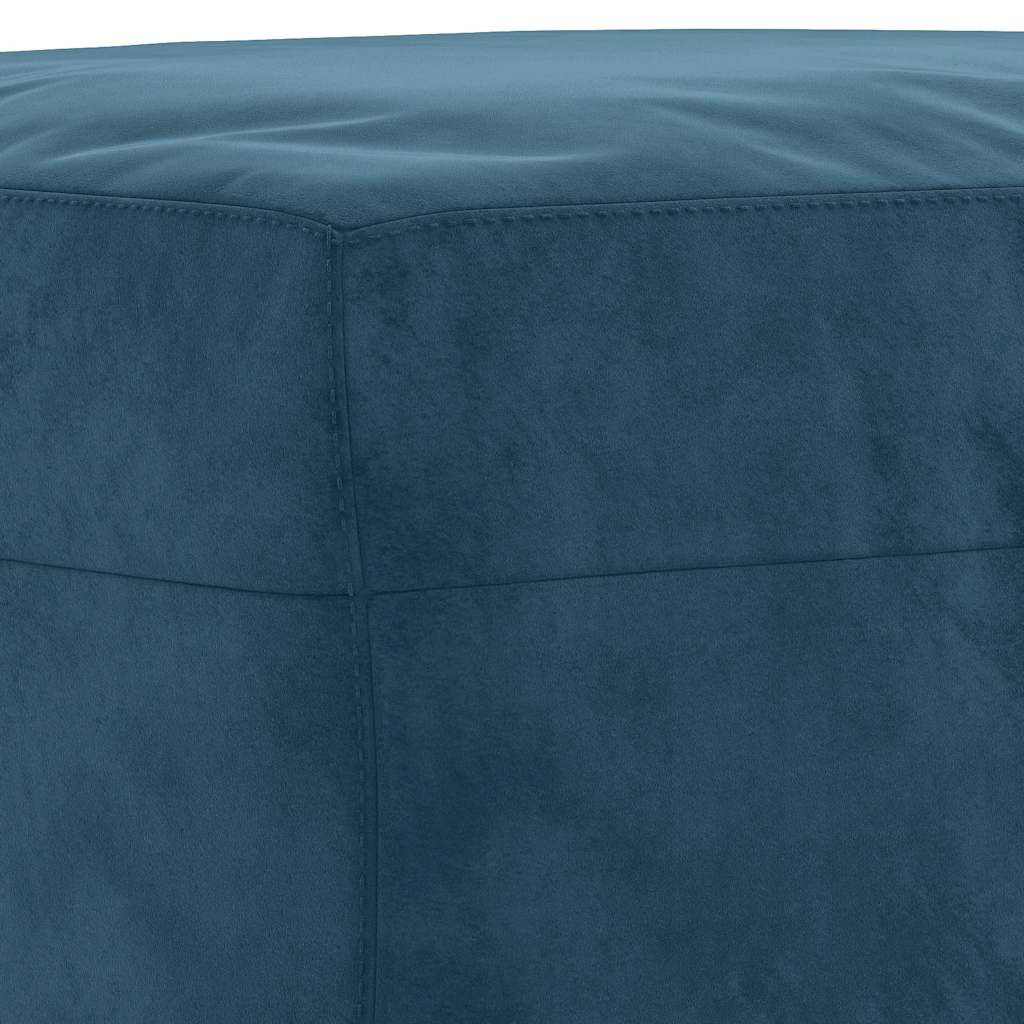 4-tlg. Sofagarnitur Blau Samt