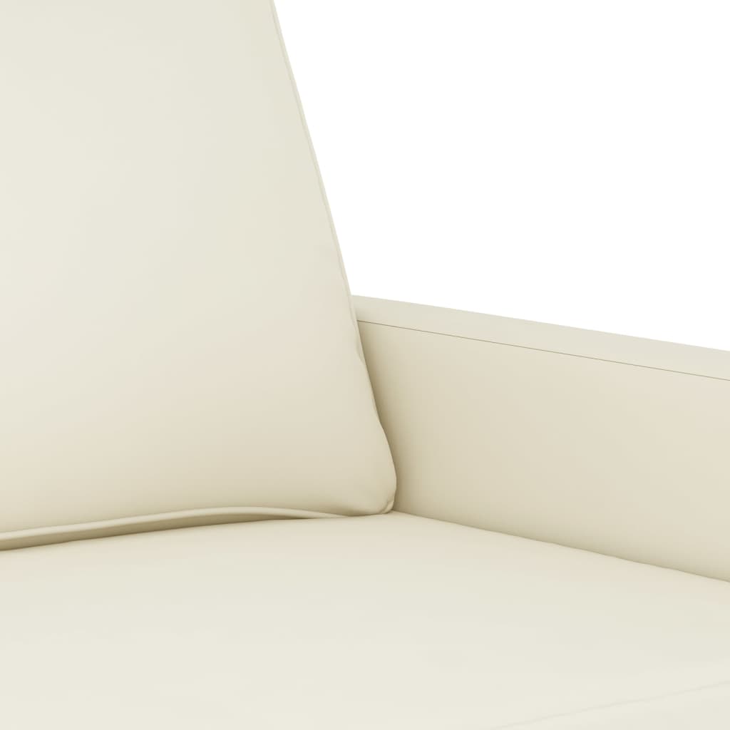 4-tlg. Sofagarnitur mit Kissen Creme Samt