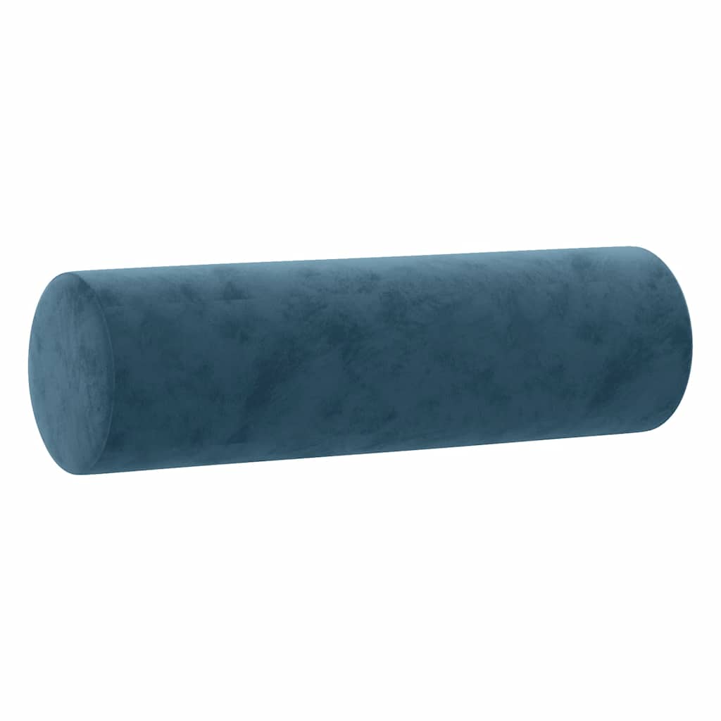 4-tlg. Sofagarnitur mit Kissen Blau Samt