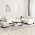3-tlg. Sofagarnitur Creme Samt