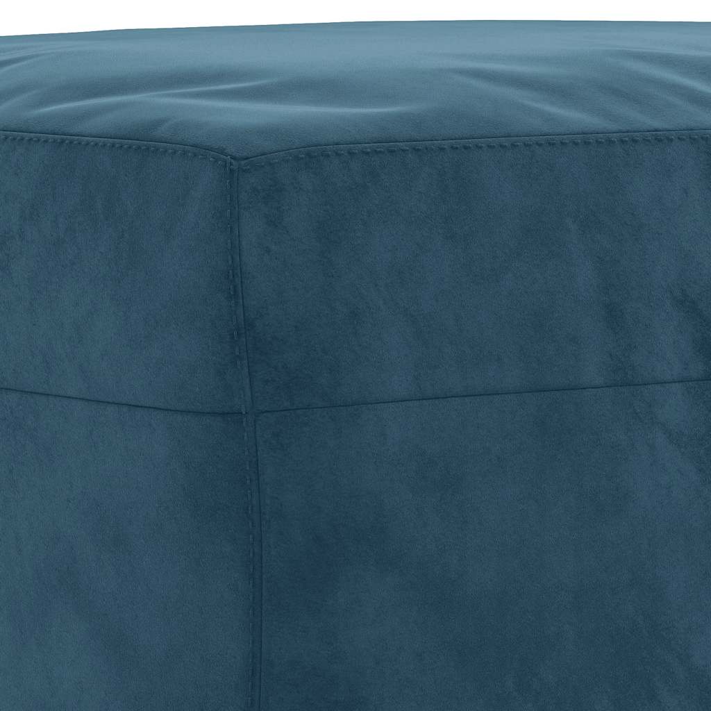 3-tlg. Sofagarnitur Blau Samt
