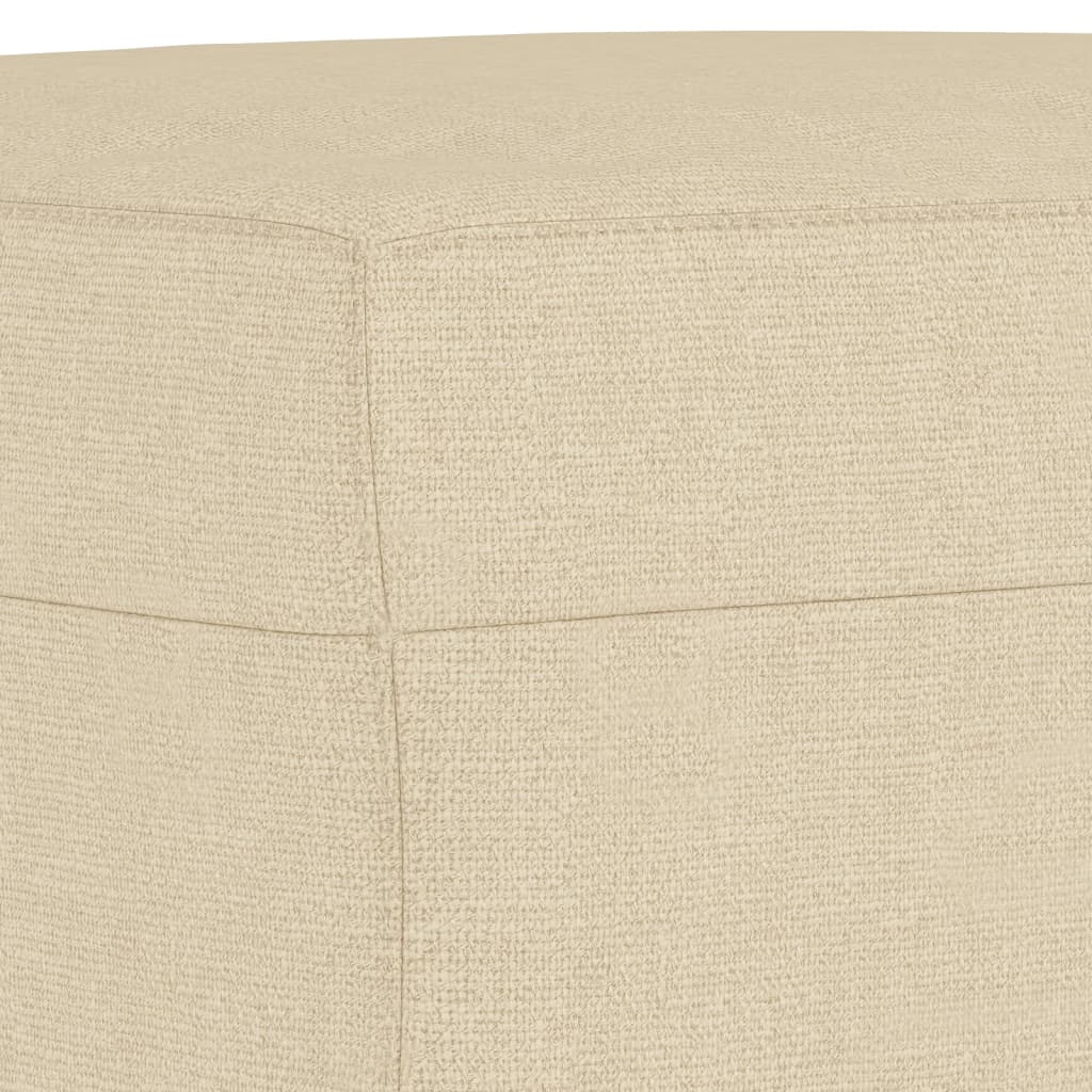 4-tlg. Sofagarnitur mit Kissen Creme Stoff