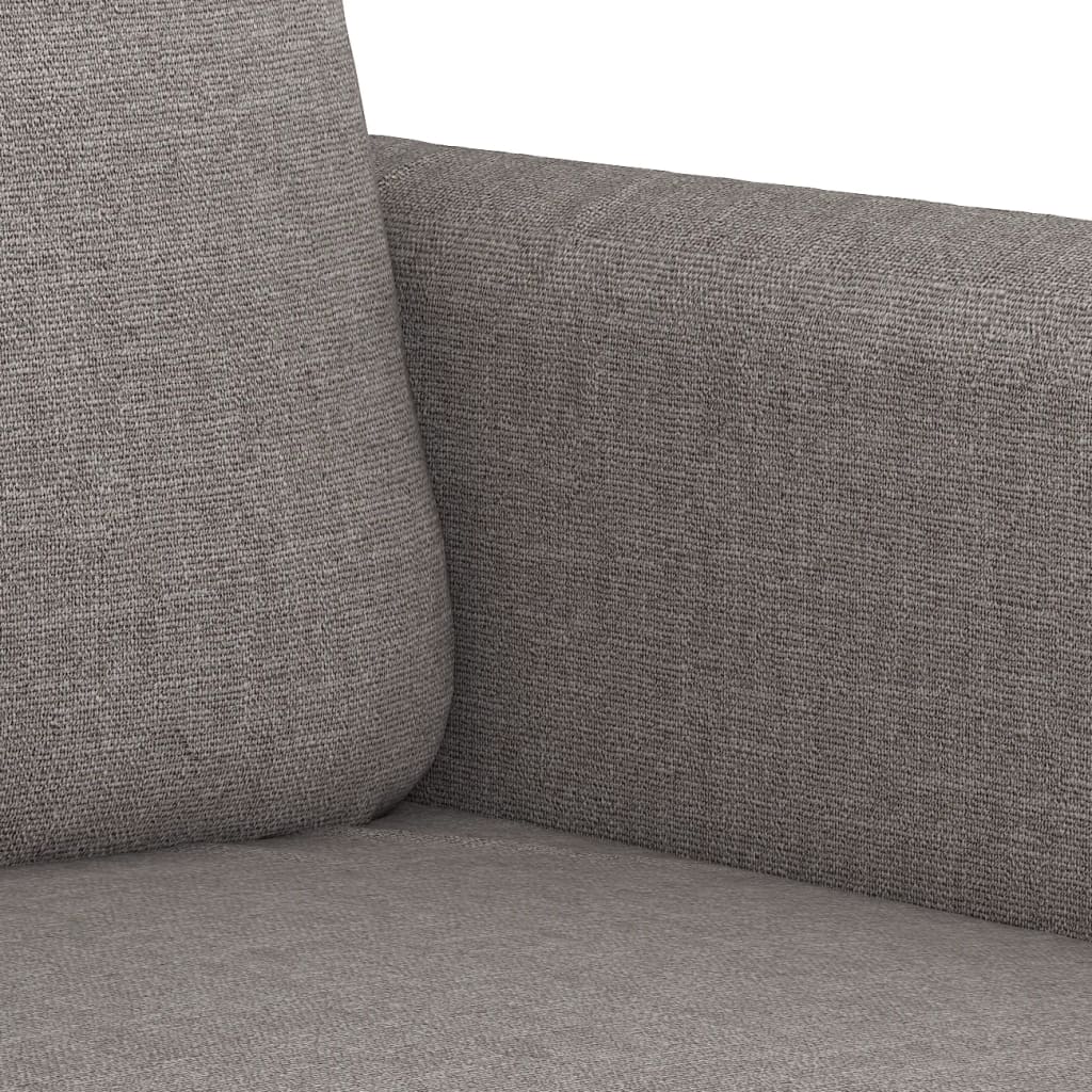 4-tlg. Sofagarnitur mit Kissen Taupe Stoff