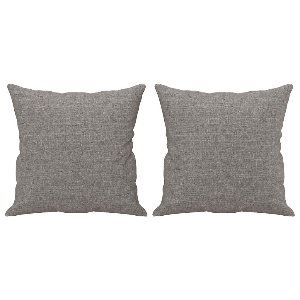 4-tlg. Sofagarnitur mit Kissen Taupe Stoff