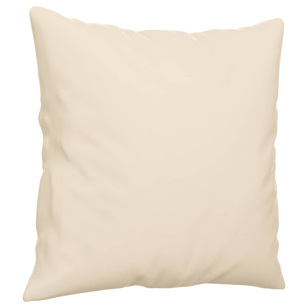 3-tlg. Sofagarnitur mit Kissen Beige Mikrofasergewebe