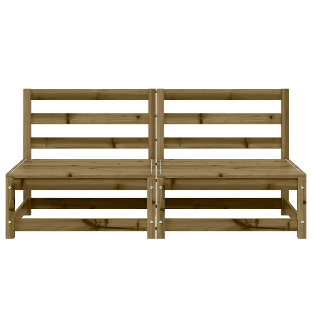 Gartensofas ohne Armlehnen 2 Stk. 70x70x67 cm Kiefernholz