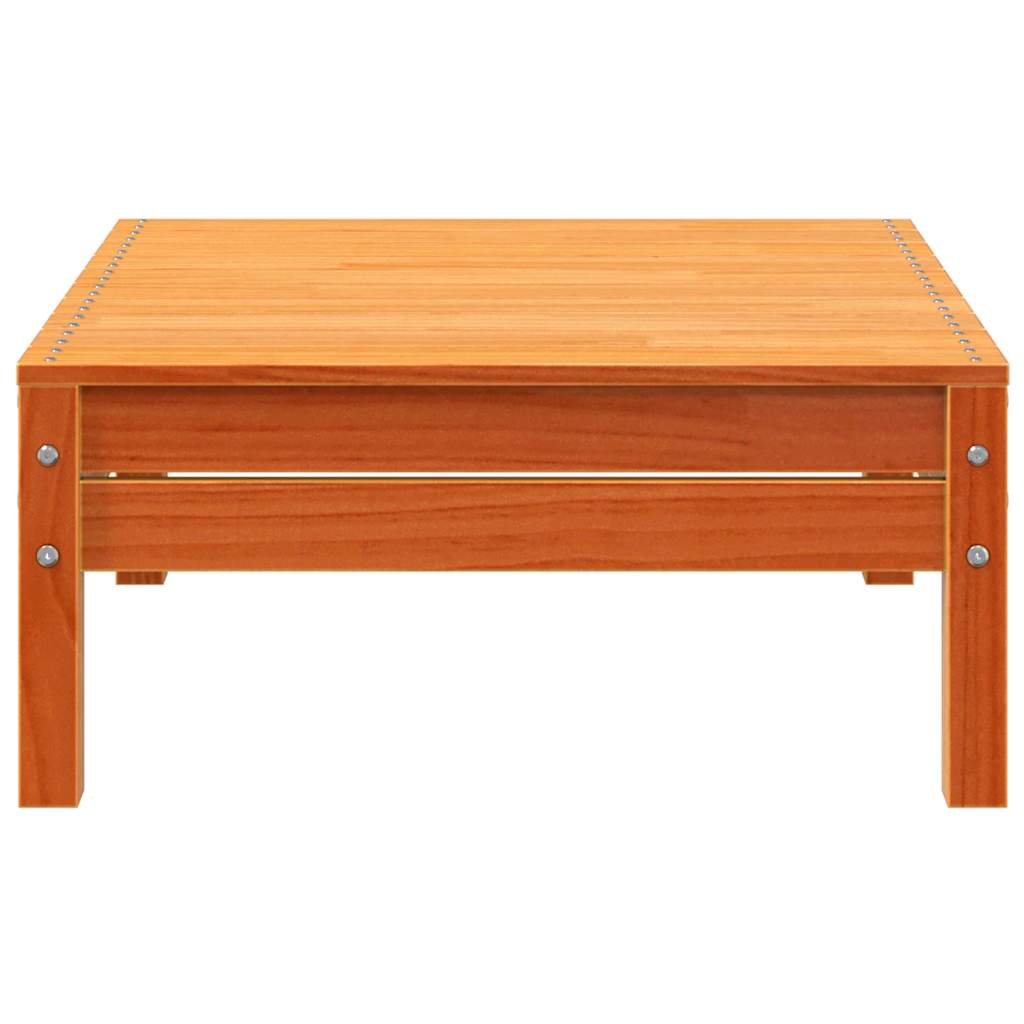 Gartensofa 3-Sitzer Wachsbraun Massivholz Kiefer