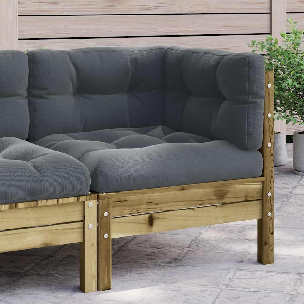 Garten-Ecksofa mit Kissen Kiefernholz Imprägniert
