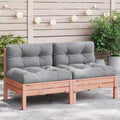 Gartensofa ohne Armlehnen mit Kissen 2Stk. Massivholz Douglasie
