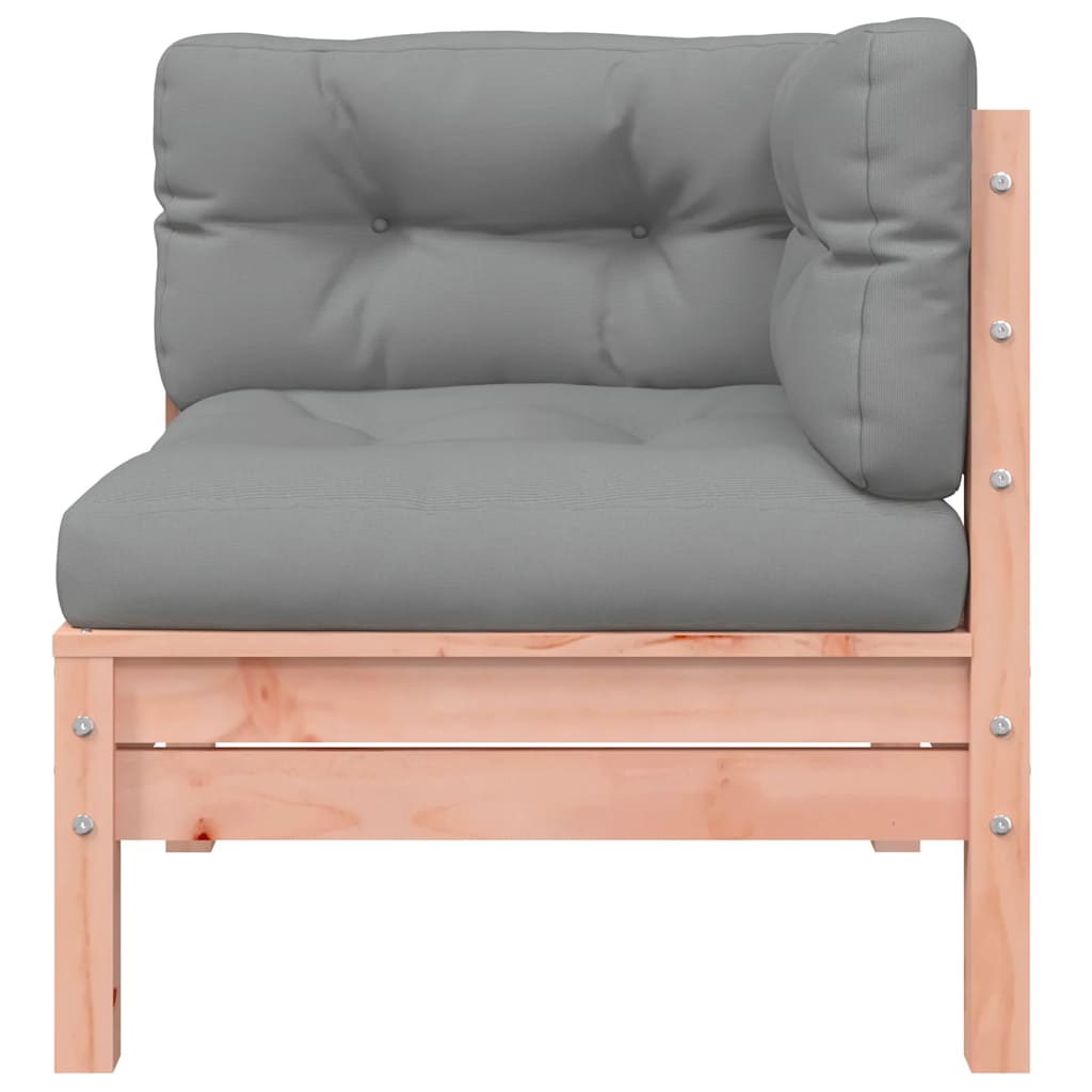 Gartensofa mit Kissen und Hocker 3-Sitzer