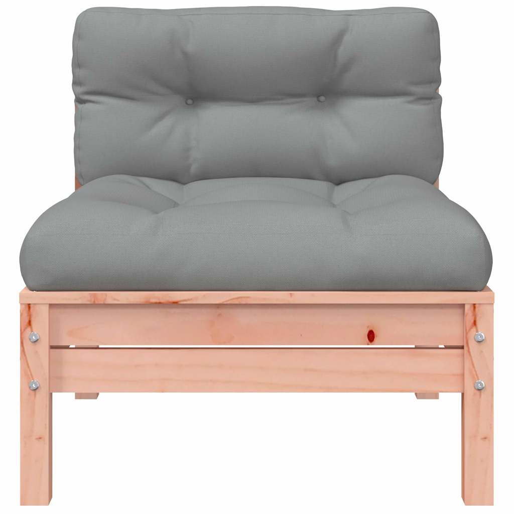 Gartensofa mit Kissen und Hocker 3-Sitzer