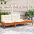 Gartensofa mit Kissen und Hocker 2-Sitzer