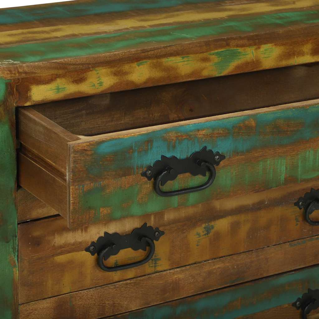 Sideboard Braun 80 x 30 x 65 cm Massives upgecyceltes Holz