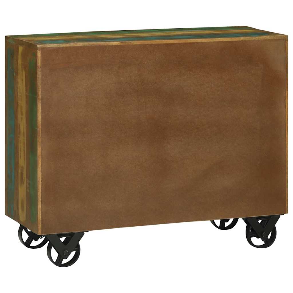 Sideboard Braun 80 x 30 x 65 cm Massives upgecyceltes Holz