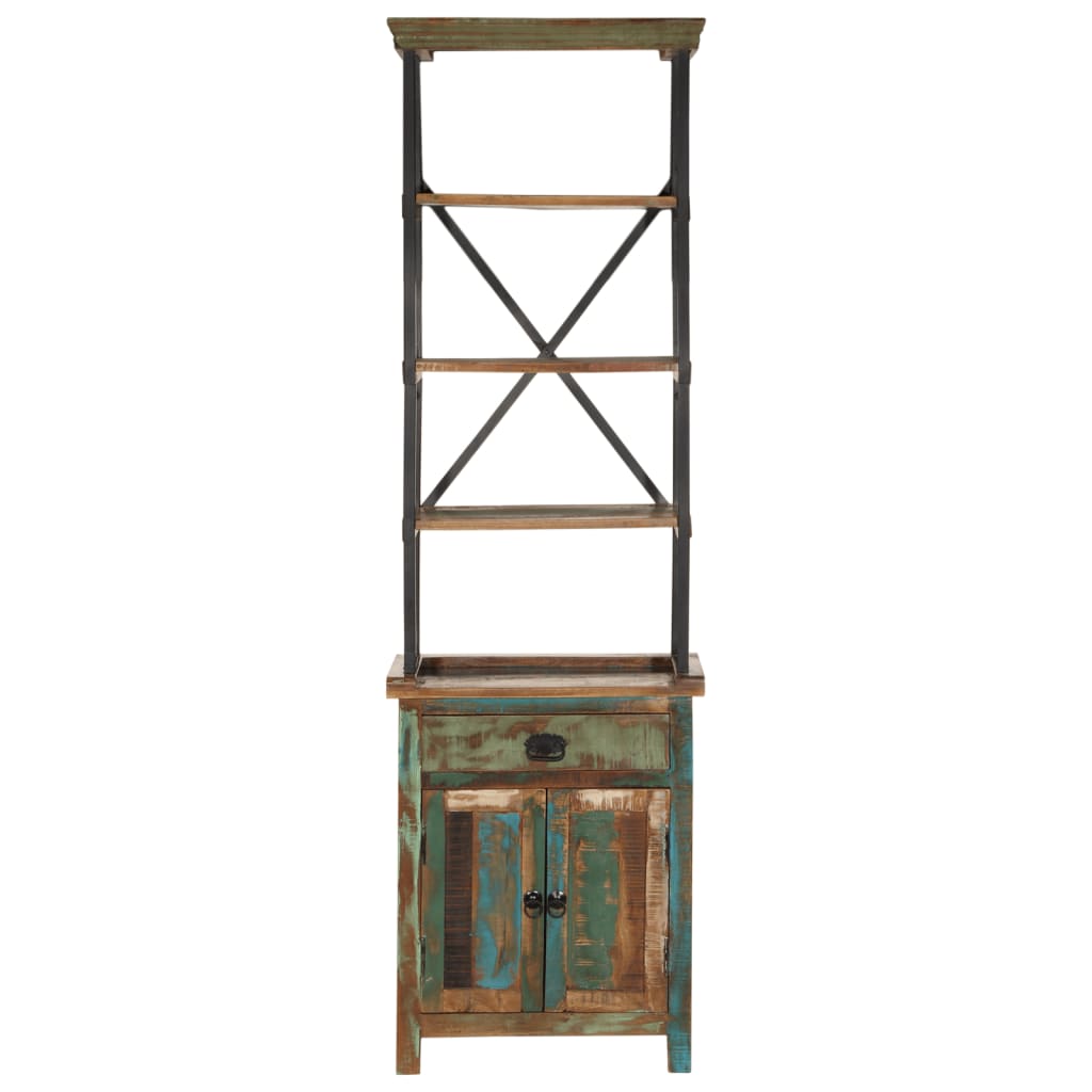 Highboard 55x30x180 cm Altholz Massiv