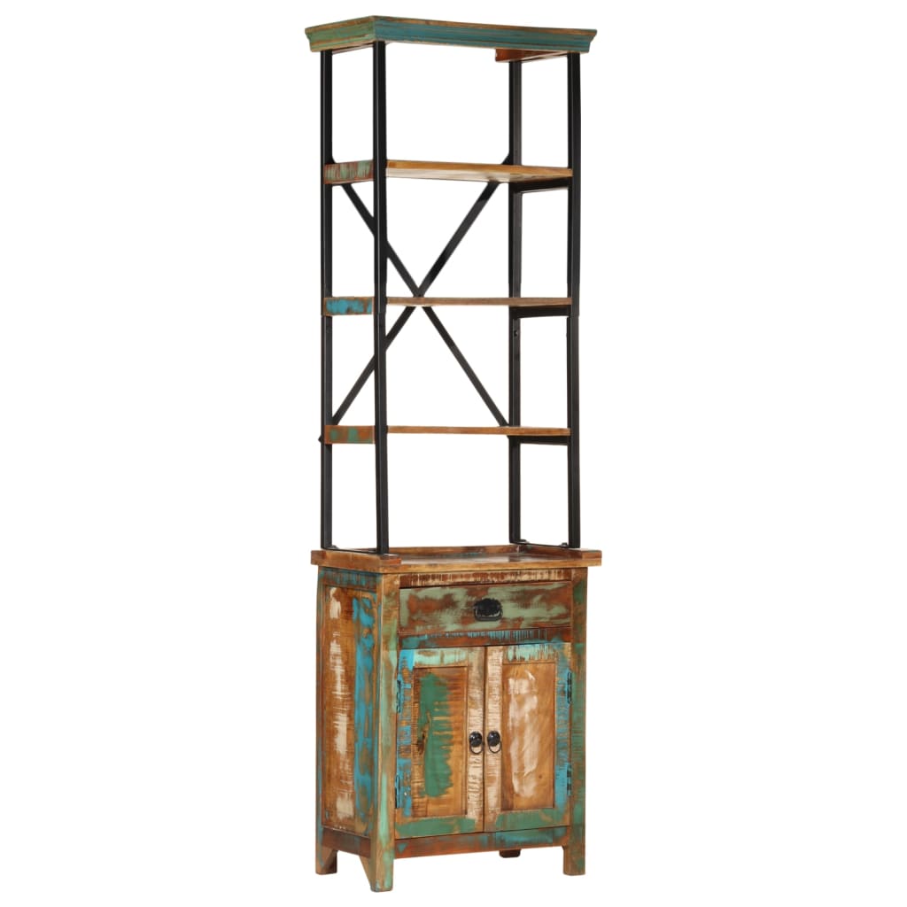 Highboard 55x30x180 cm Altholz Massiv
