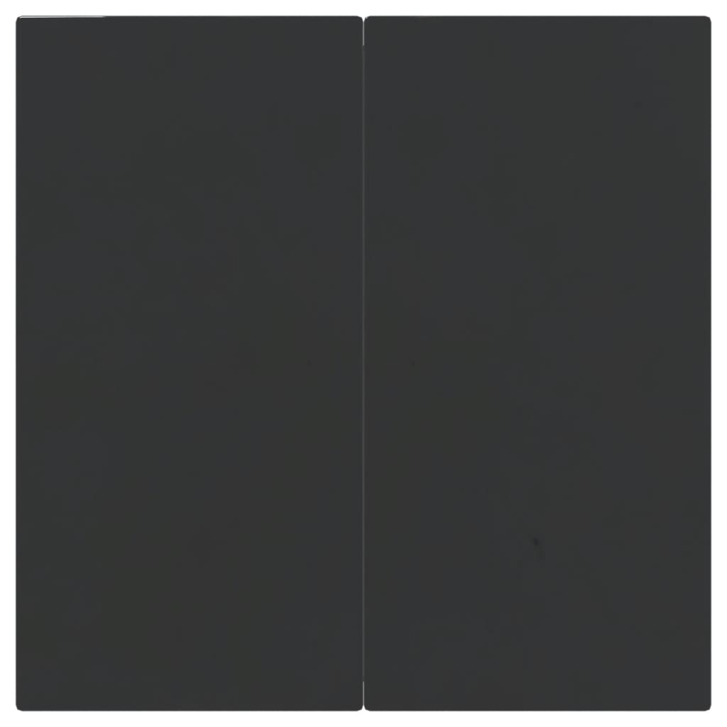 5-tlg. Garten-Essgruppe Grau und Schwarz Poly Rattan und Stahl