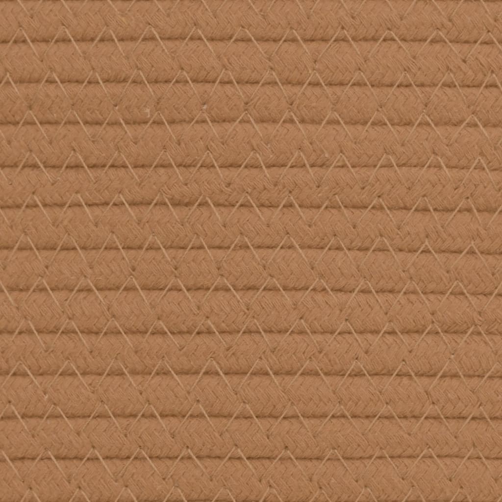 Aufbewahrungskörbe 2 Stk. Braun und Weiß Ø24x18 cm Baumwolle