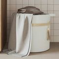 Aufbewahrungskorb Weiß Ø38x36 cm Baumwolle