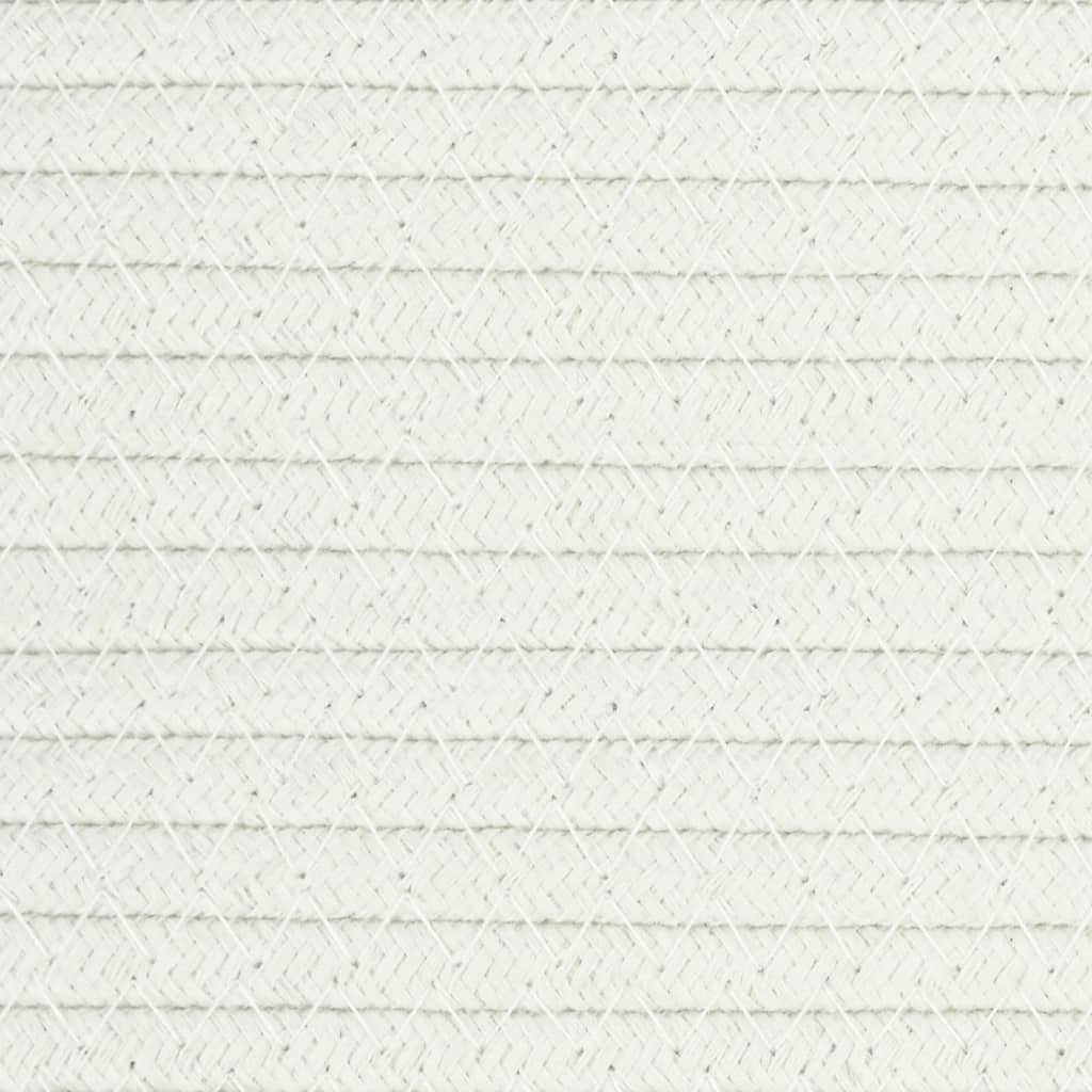 Aufbewahrungskorb Grau und Weiß Ø51x33 cm Baumwolle