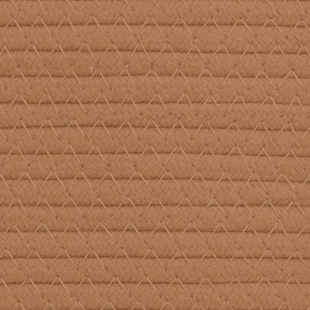 Aufbewahrungskorb Braun und Weiß Ø40x35 cm Baumwolle