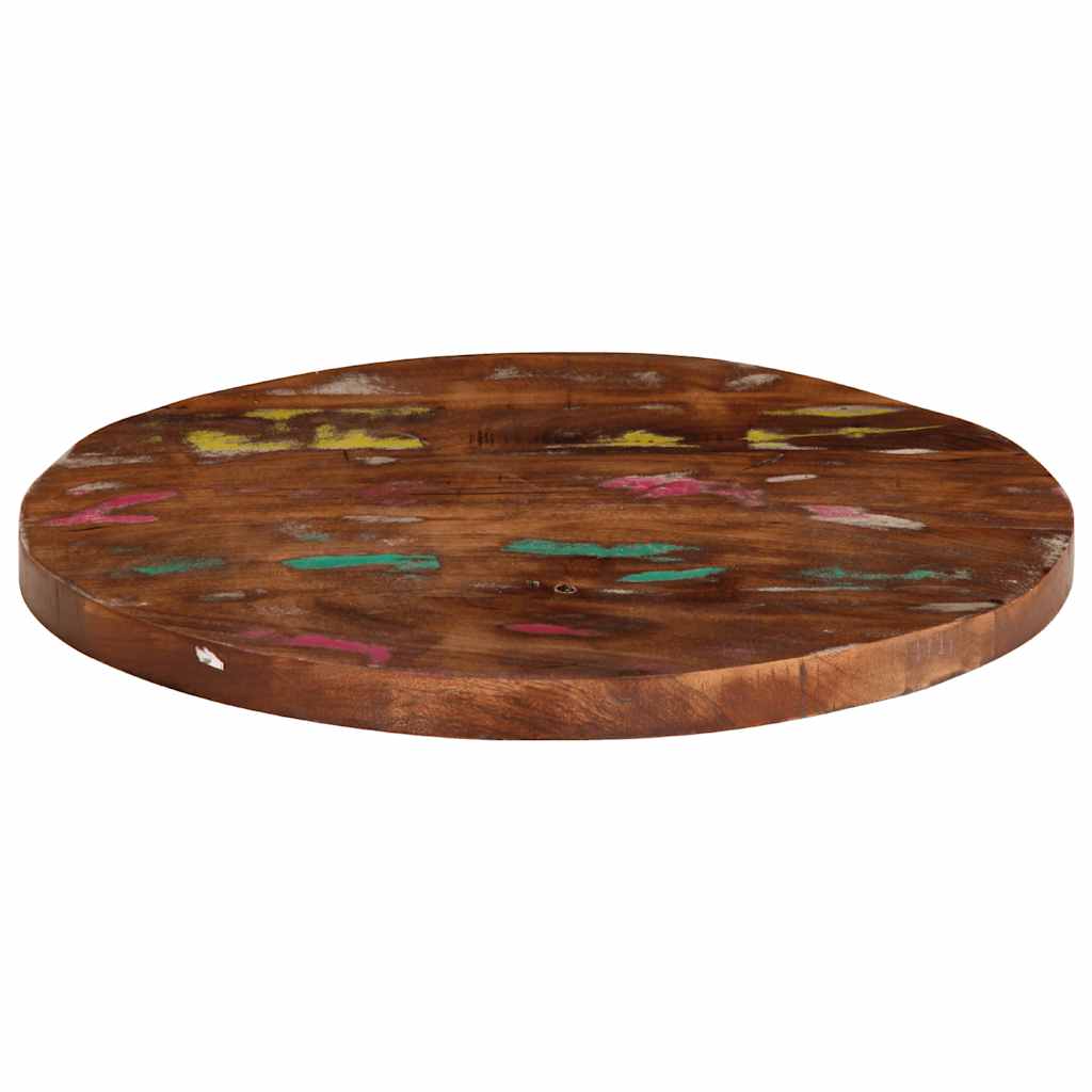 Tischplatte Ø 40x1,5 cm Rund Altholz Massiv