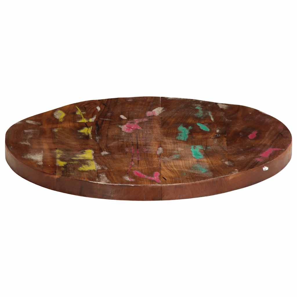 Tischplatte Ø 40x1,5 cm Rund Altholz Massiv