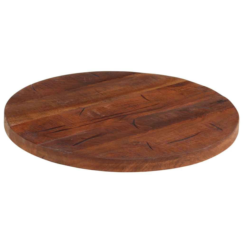 Tischplatte Ø 40x3,8 cm Rund Altholz Massiv