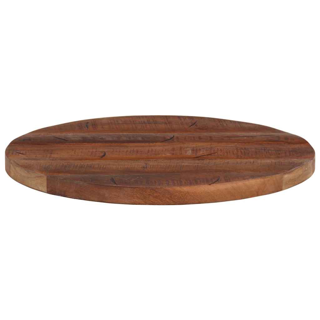 Tischplatte Ø 40x3,8 cm Rund Altholz Massiv