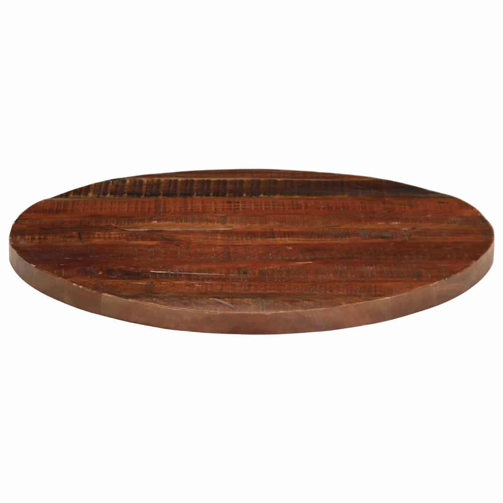Tischplatte Ø 90x2,5 cm Rund Altholz Massiv