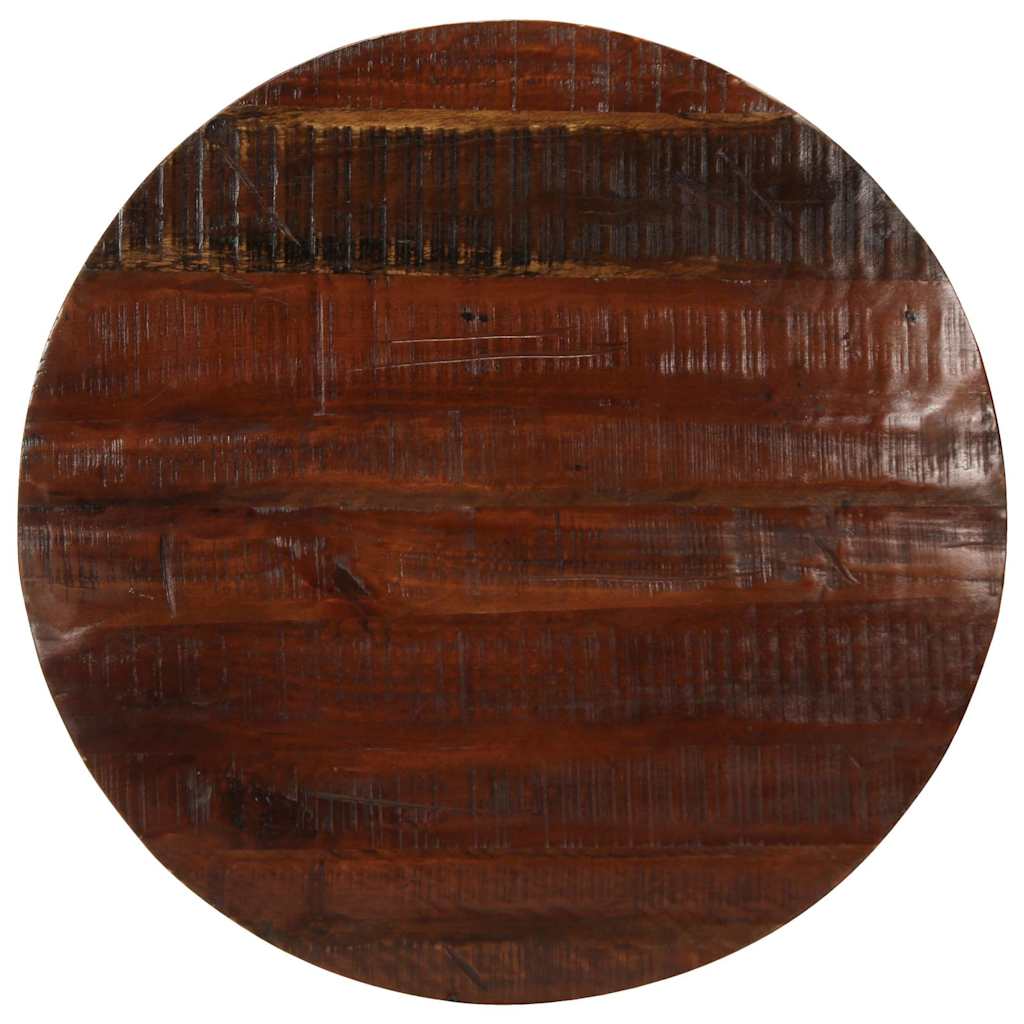 Tischplatte Ø 90x3,8 cm Rund Altholz Massiv