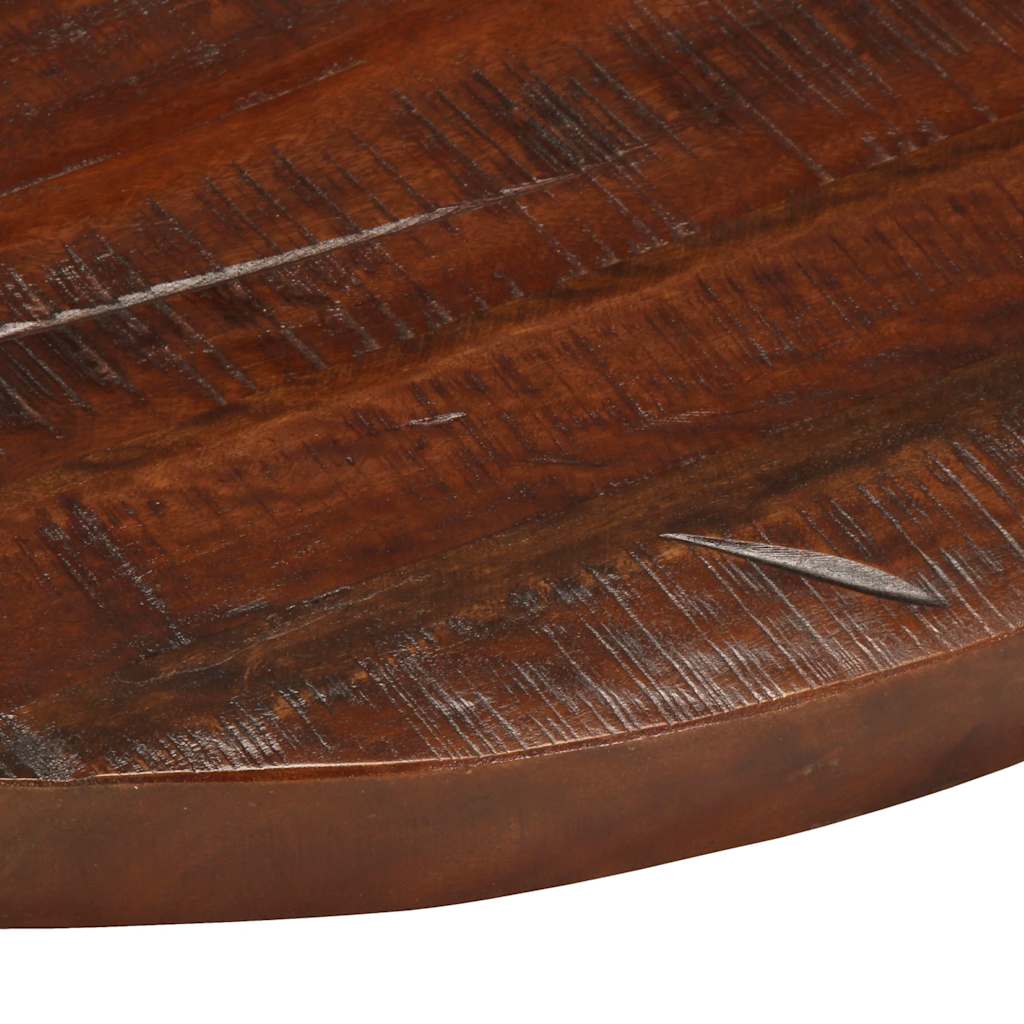 Tischplatte Ø 90x3,8 cm Rund Altholz Massiv