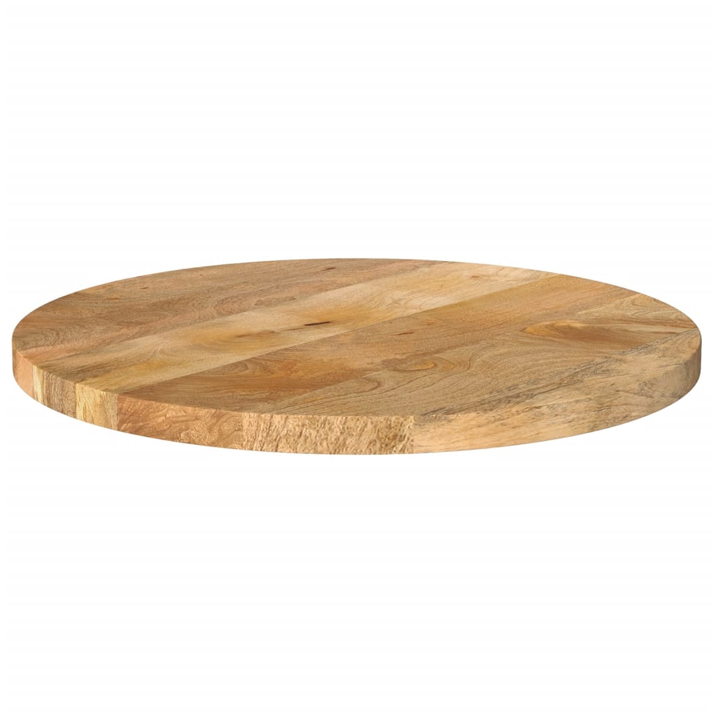 Tischplatte Ø 40x3,8 cm Rund Massivholz Mango