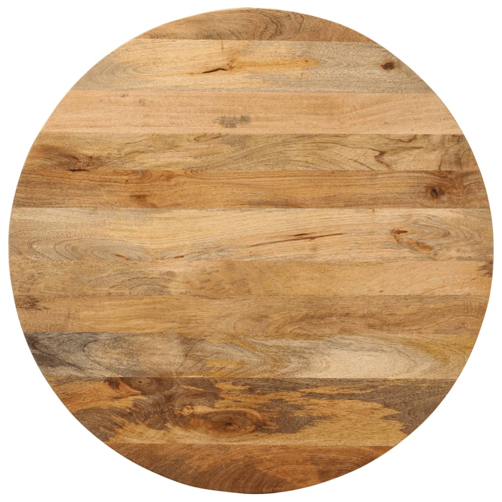 Tischplatte Ø 80x3,8 cm Rund Massivholz Mango