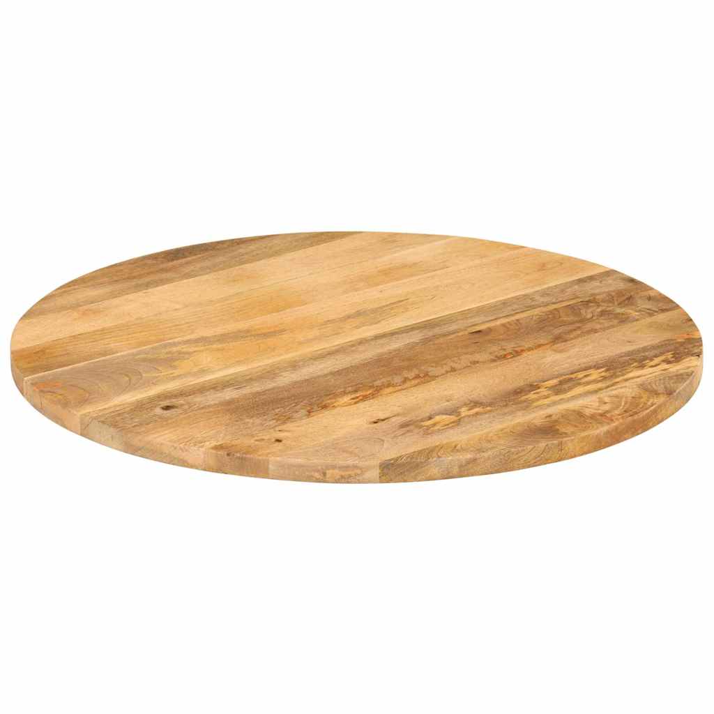 Tischplatte Ø 90x3,8 cm Rund Massivholz Mango