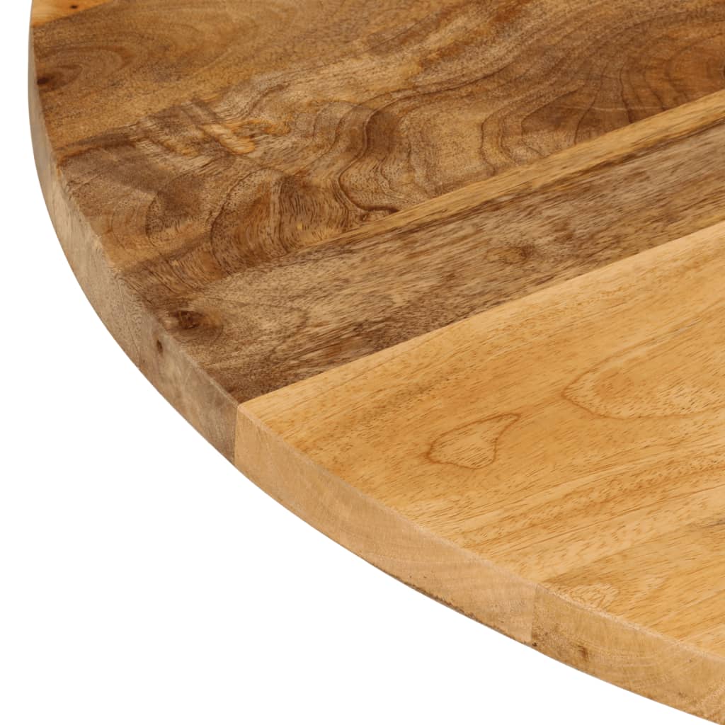 Tischplatte Ø 90x3,8 cm Rund Massivholz Mango