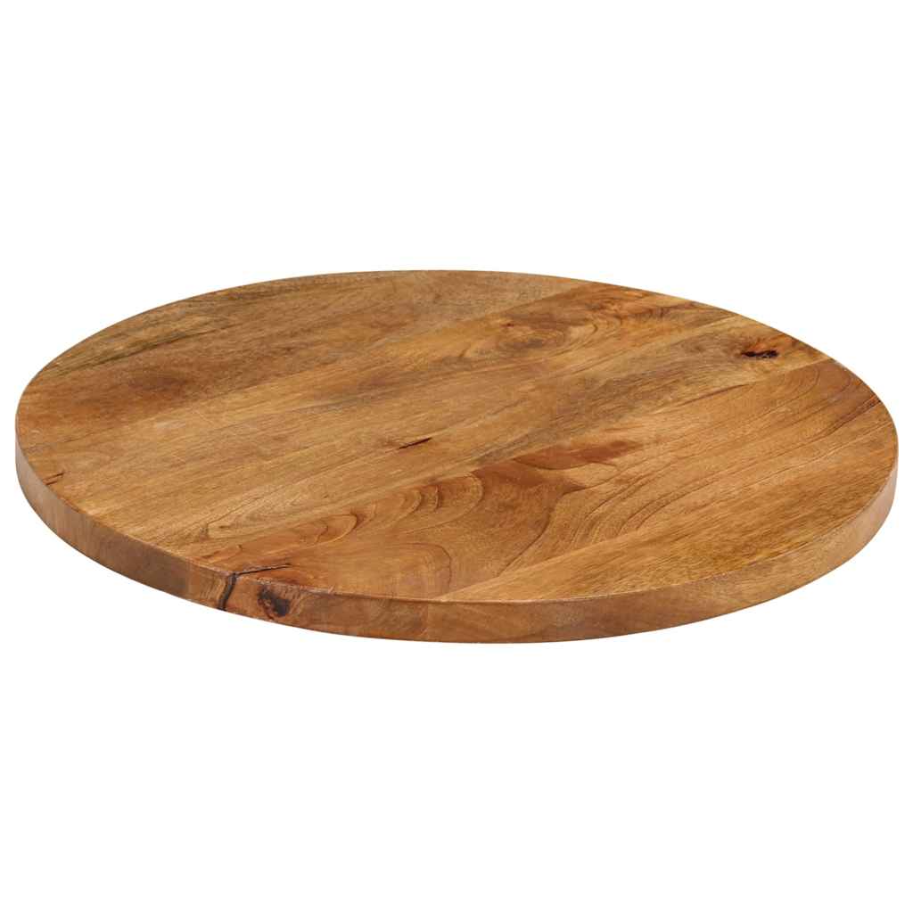 Tischplatte Ø 40x2,5 cm Rund Massivholz Mango