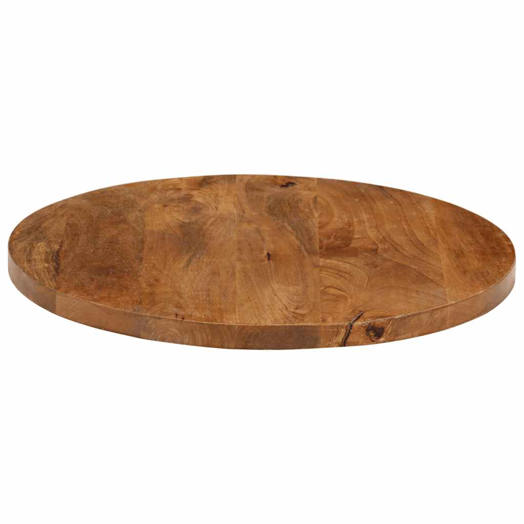 Tischplatte Ø 40x2,5 cm Rund Massivholz Mango