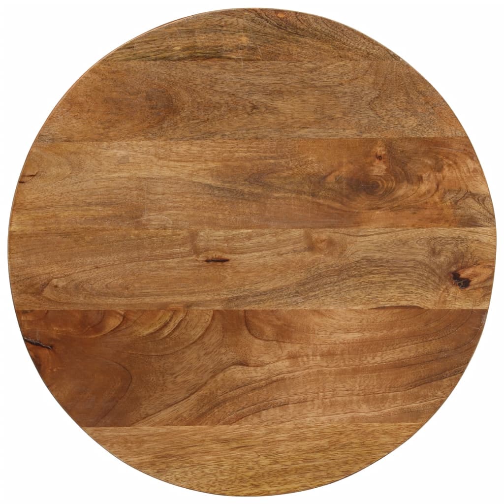 Tischplatte Ø 40x3,8 cm Rund Massivholz Mango