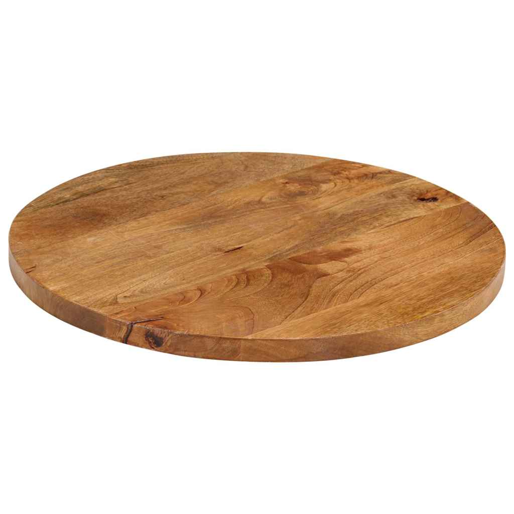 Tischplatte Ø 40x3,8 cm Rund Massivholz Mango