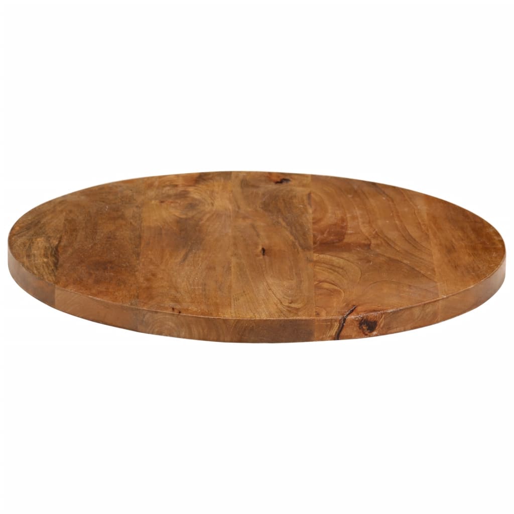Tischplatte Ø 40x3,8 cm Rund Massivholz Mango