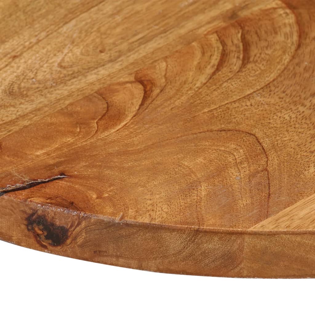 Tischplatte Ø 40x3,8 cm Rund Massivholz Mango