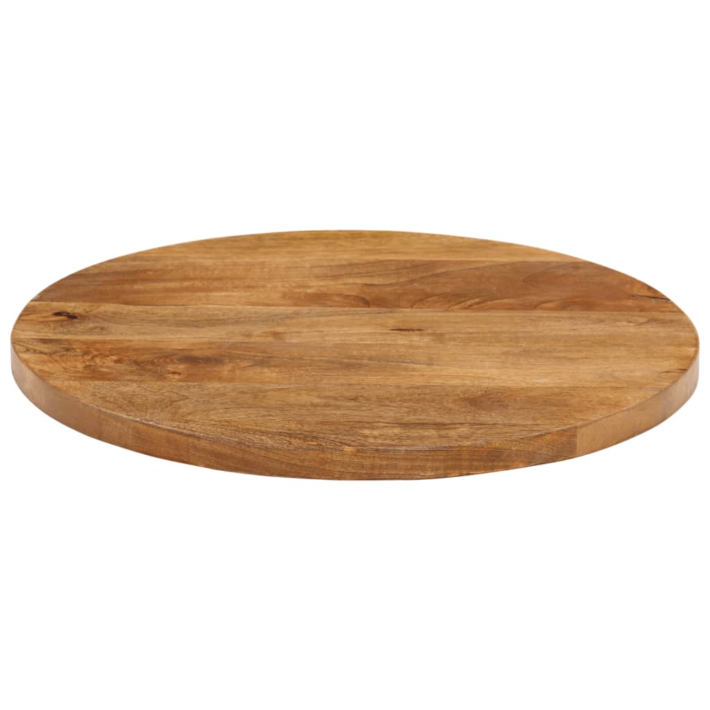 Tischplatte Ø 50x3,8 cm Rund Massivholz Mango