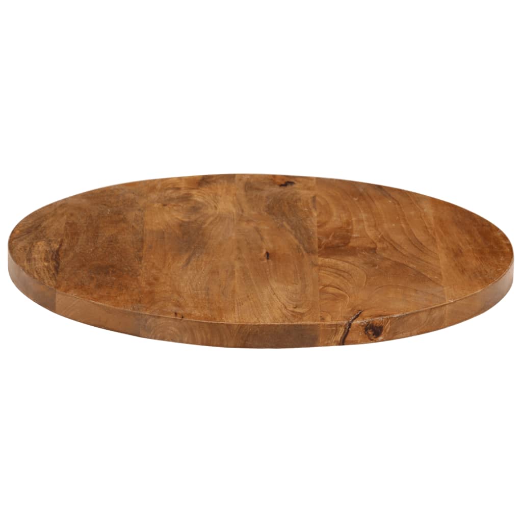 Tischplatte Ø 50x3,8 cm Rund Massivholz Mango