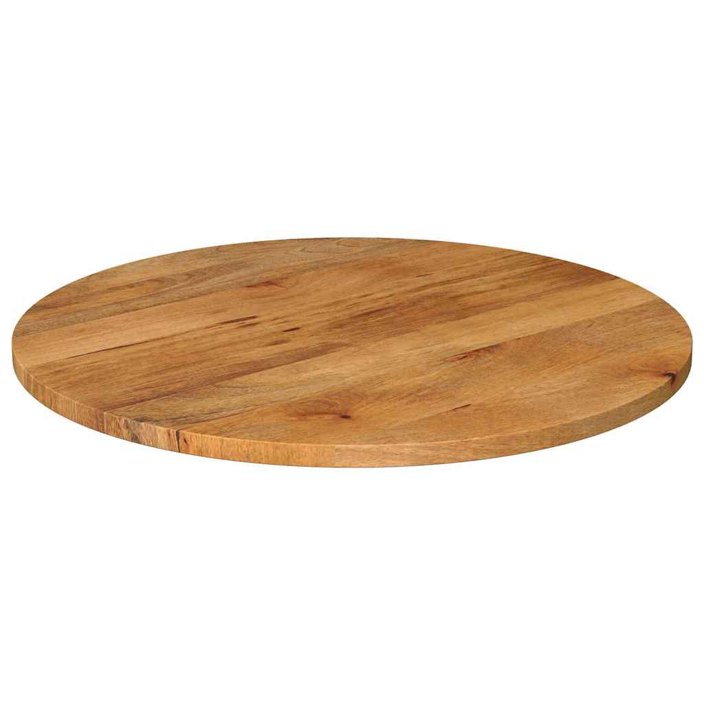 Tischplatte Ø 90x3,8 cm Rund Massivholz Mango