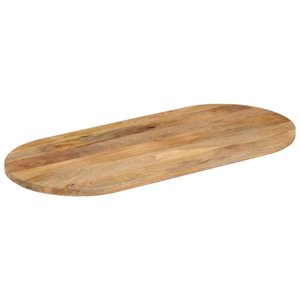 Tischplatte 110x50x2,5 cm Oval Massivholz Mango