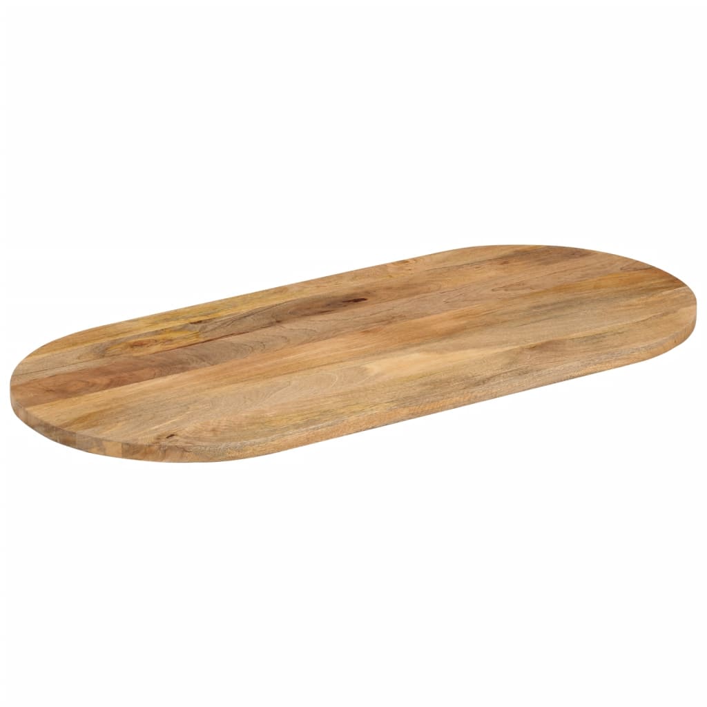 Tischplatte 120x50x2,5 cm Oval Massivholz Mango