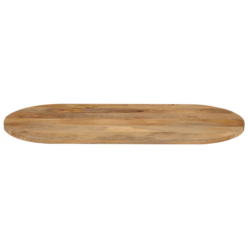 Tischplatte 140x50x2,5 cm Oval Massivholz Mango