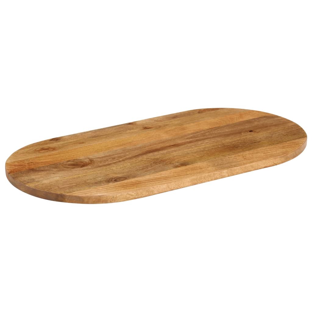 Tischplatte 110x50x2,5 cm Oval Massivholz Mango