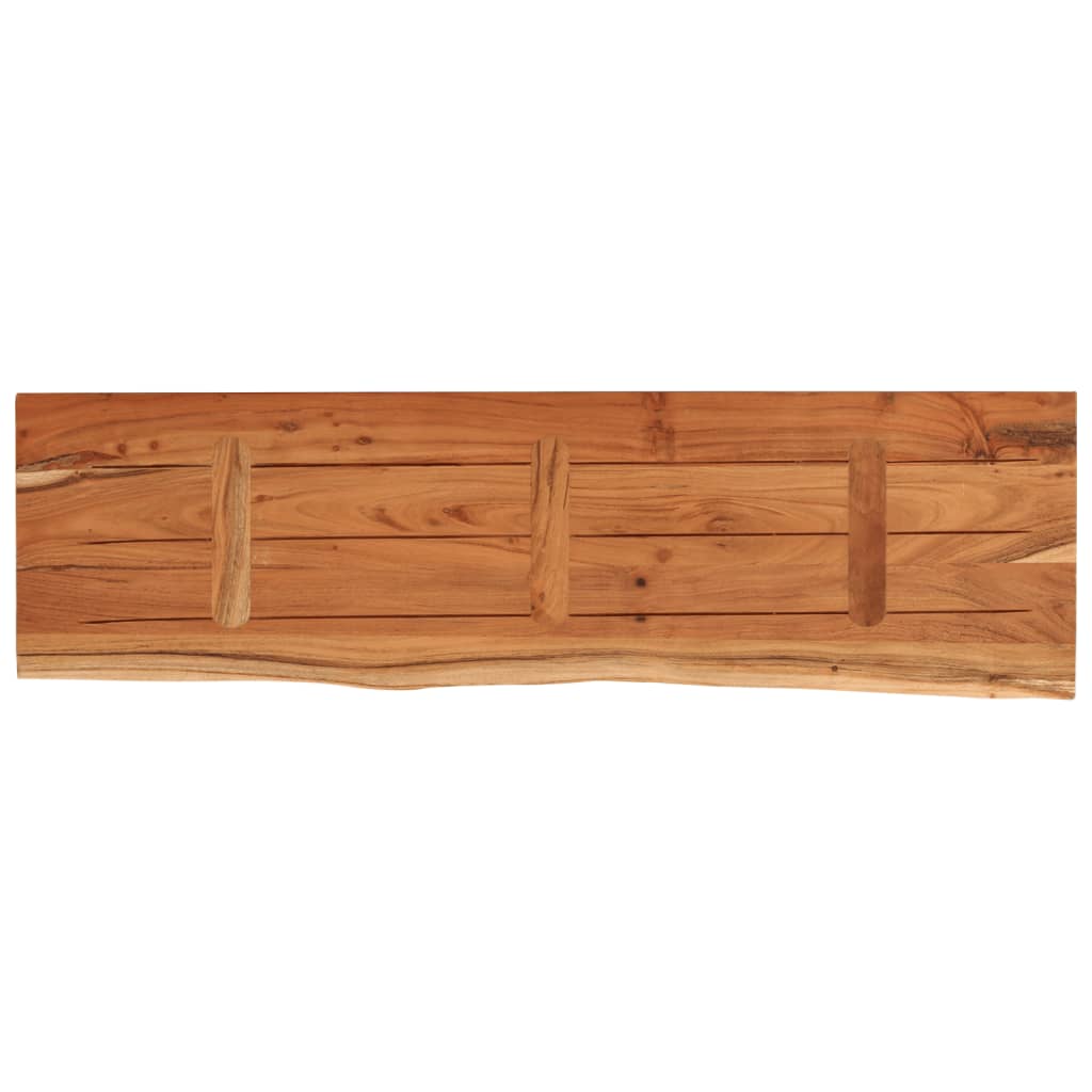 Tischplatte 120x40x2,5cm Rechteckig Massivholz Akazie Baumkante